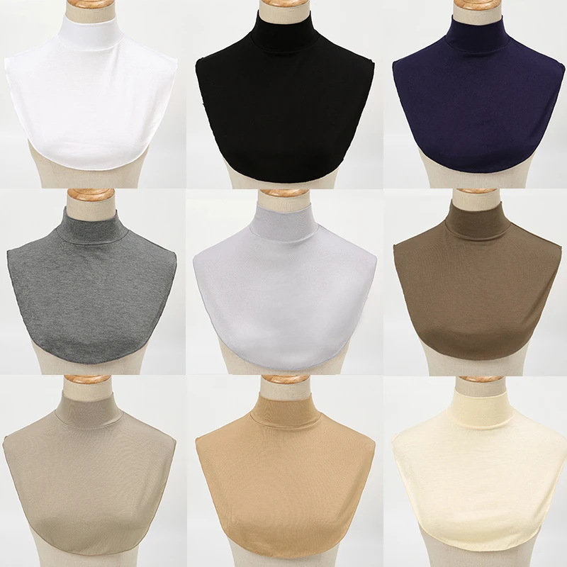 

Modal Turtleneck Fake Collar Women's False Collar Neck Warmer Removable Bottoming Shirt Cover Half Blouse Tops Detachable Collar