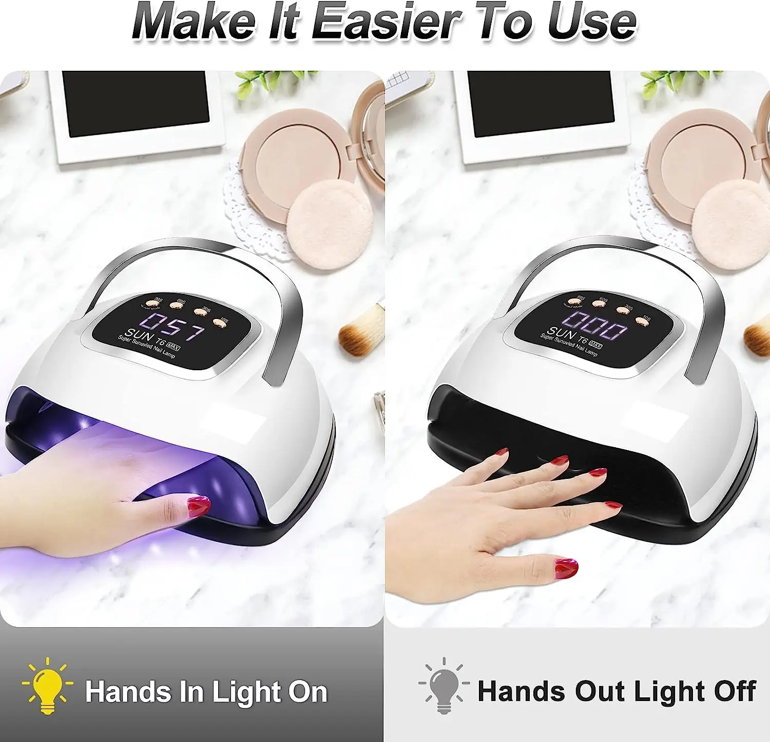 220W UV LED Nail Lamp for Nails Fast Curing Dryer Light Automatic Sensor UV Drying Lamp Gel Polish Professional Art Tools 6