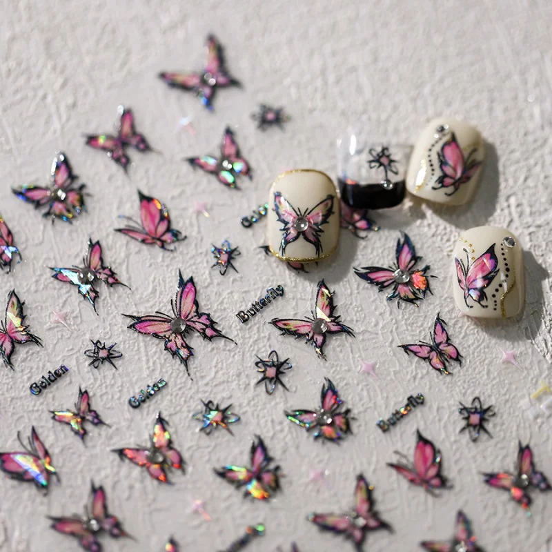 

[Meow.Sensei] Three-Dimensional Nail Stickers Ins Star Relief Adhesive Nail Sticker Exquisite Spot Drill Series Tl123