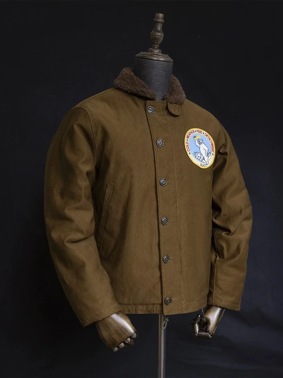 Red Tornado Naval N-1 Deck Jacket Jungle Cloth Shell Alpaca Lined Coat Men Vintage Workwear 4