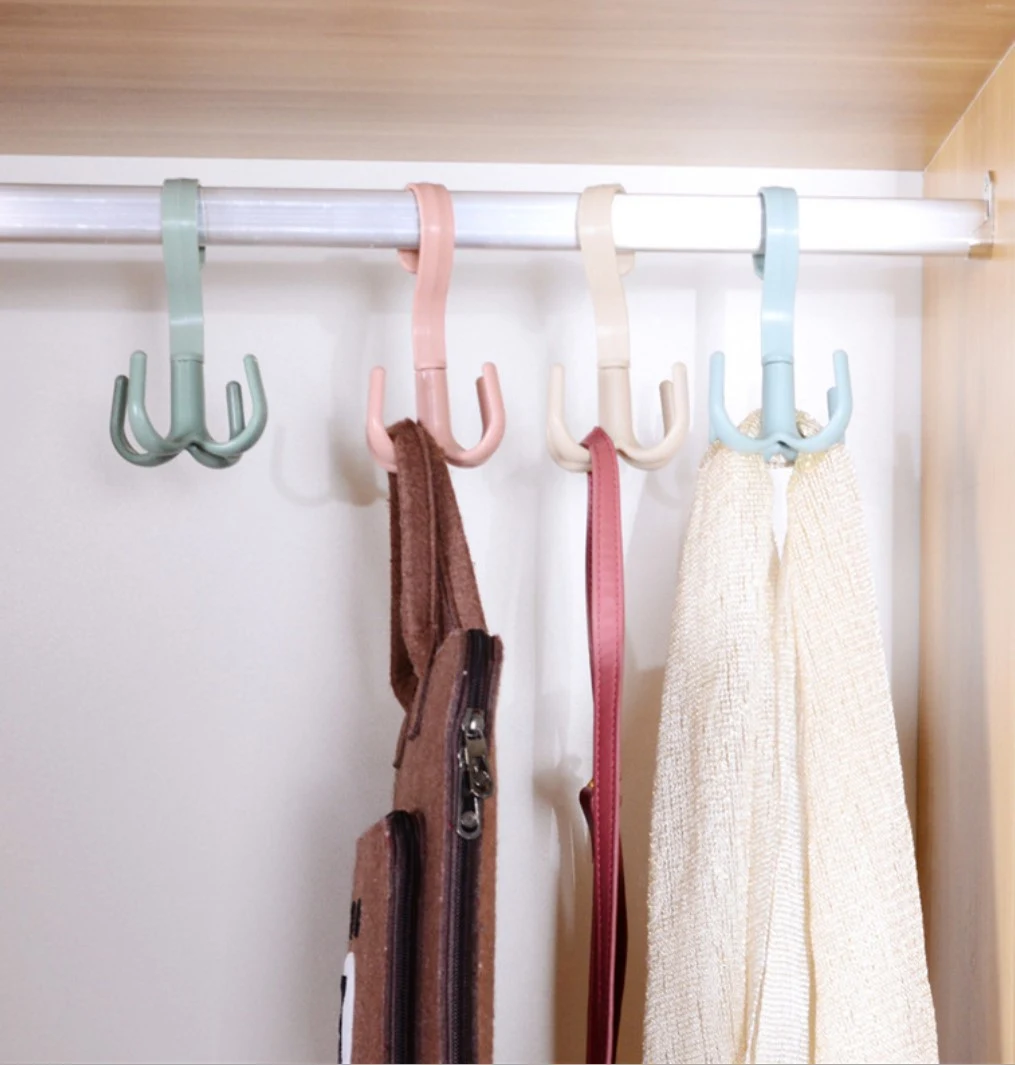 Space Saving Swivel Hanger Hook Wardrobe Hanger Storage Bag Shoelace Scarf Hanger Wardrobe Organizador De Ropa Closet Organizer
