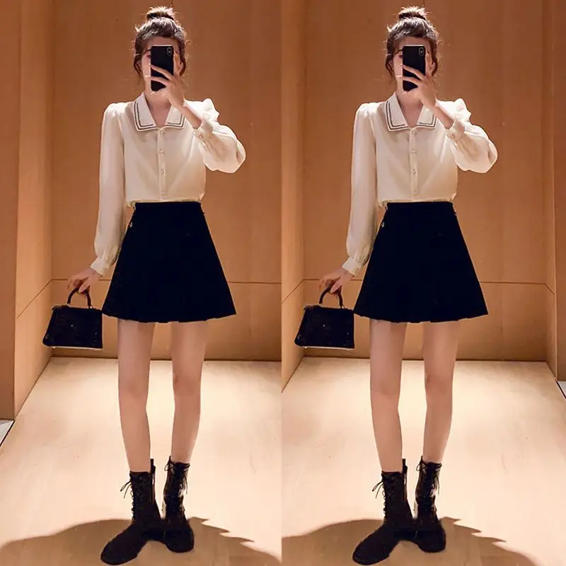 

Korean Edition Spring/Summer New Academy Style Fashion Suit Women's Age Reducing Temperament Shirt Vest Three Piece Set