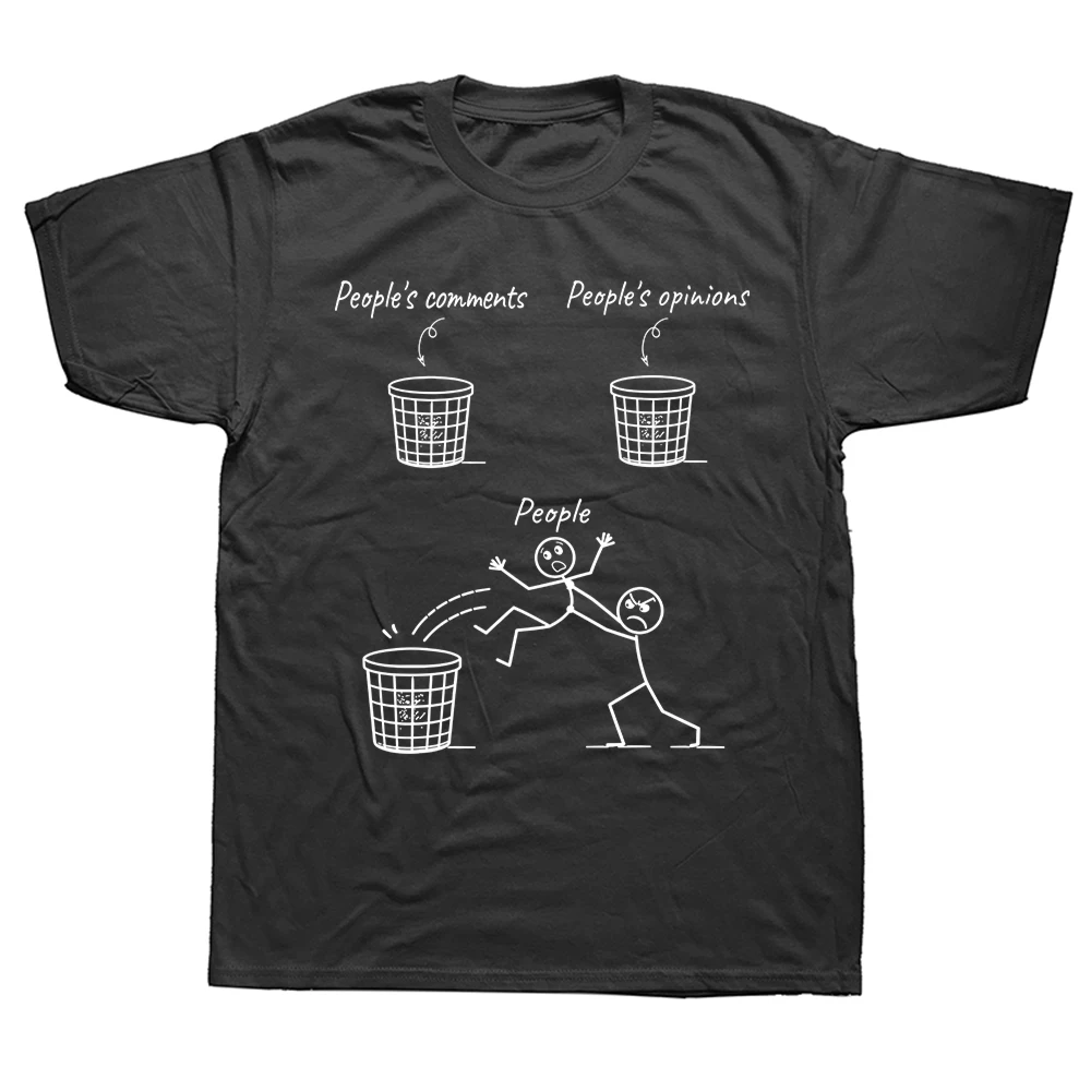 Stick Figure Joke Sarcastic Anti Social Ignore People Streetwear T-Shirt Humor Tee Lockere Kleidung für Männer und Frauen Kurzarm