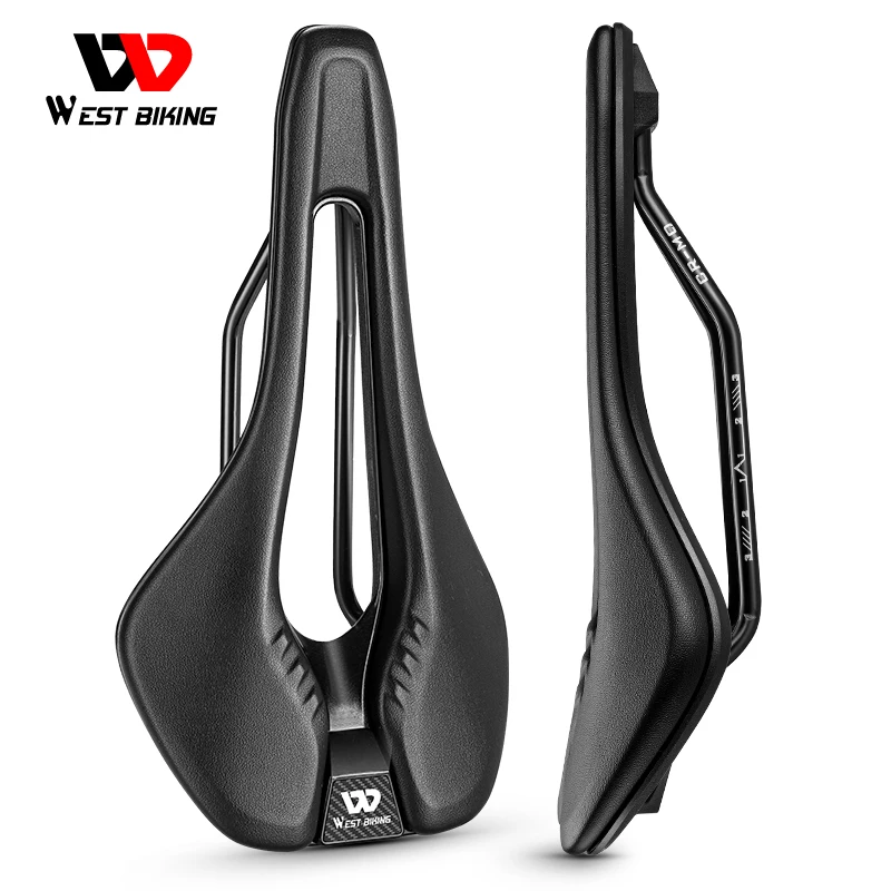 

WEST BIKING Bicycle Hollow Saddle Men Women Road MTB Cycling Seat Ultralight Comfortable CR-MO Steel Bow Racing Leather Cushion