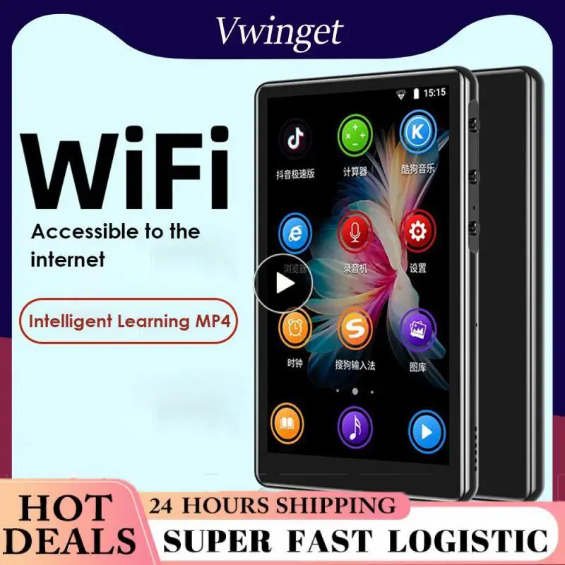 

Wifi Android Mp4 Player 64GB IPS 5.0 Inch Touch Screen Hifi Music Mp3 Video Music MP4 Players TF Card Speaker 5000mah