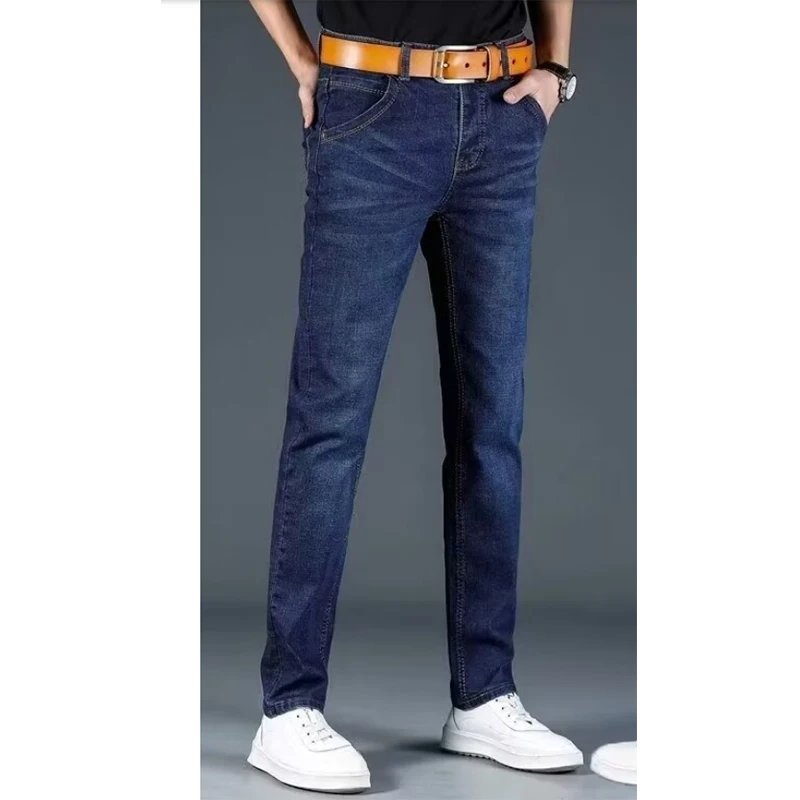 Autumn/Winter Men Loose Straight Casual High-waisted Jeans denim pants,denim trousers,cargo jeans