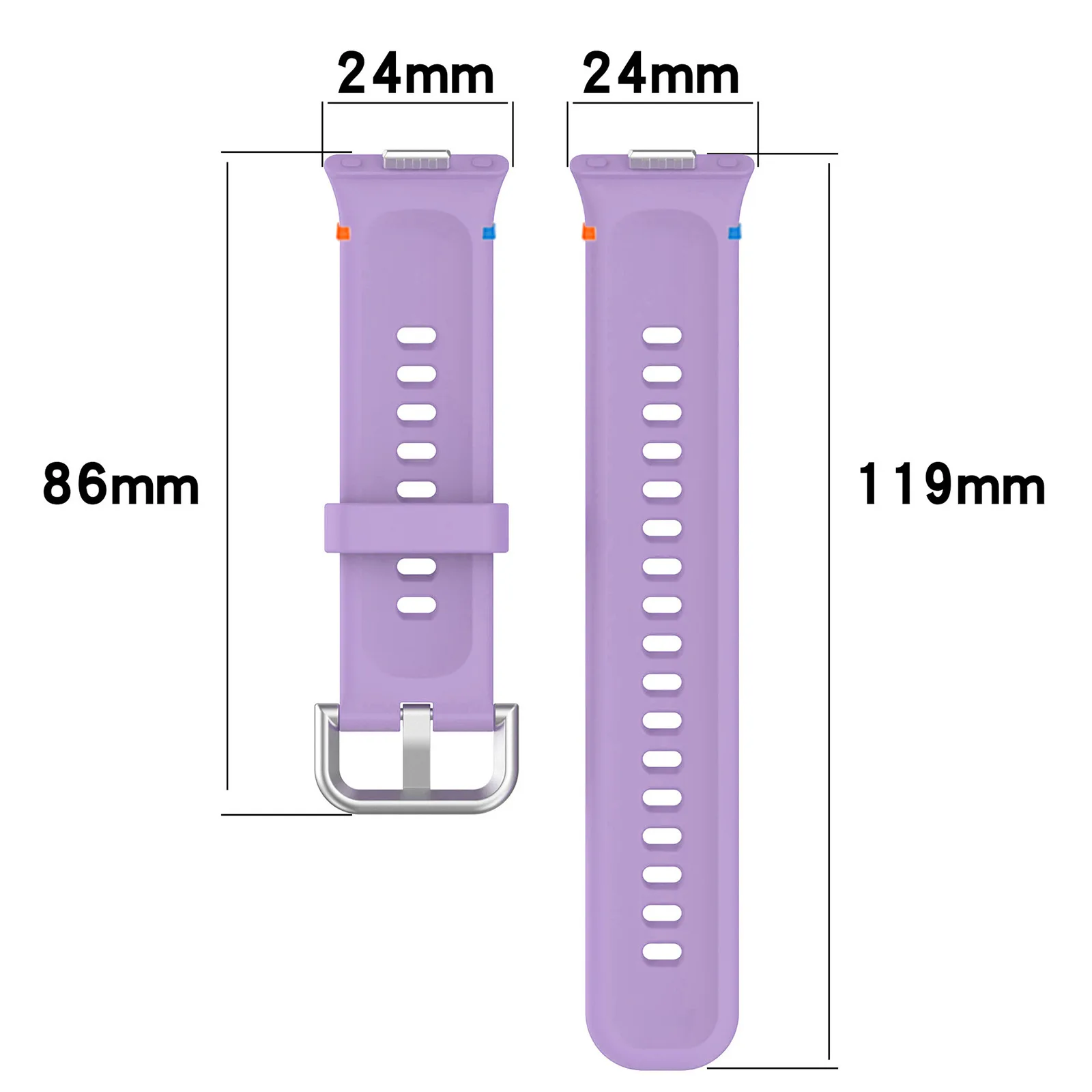 Protective Soft Case with Silicone Sports Strap for Smartwatch Fitness Bands