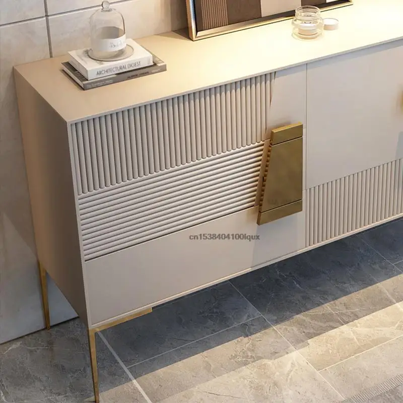 Entrance Porch Cabinet Modern Minimalist Hall Partition Locker Light Luxury Rock Board Dining Side Cabinet Furniture For Home
