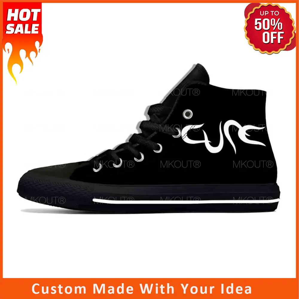 

Hot Cure Music Rock Band Robert Smith The Fashion Casual Cloth Shoes High Top Lightweight Breathable 3D Print Men Women Sneakers