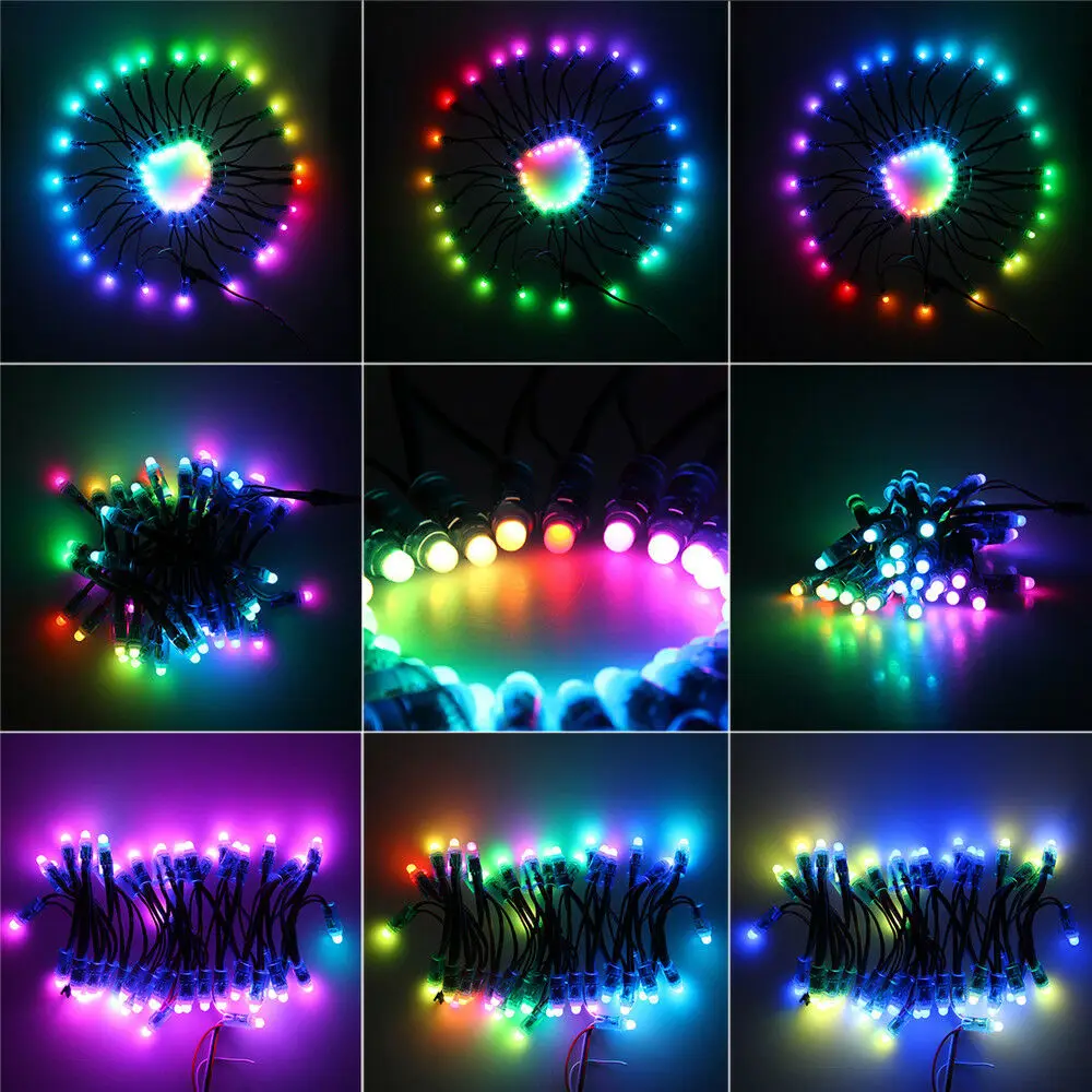 Description Picture 3 of item50pcs WS2811 2811 IC RGB Full Color 12mm Pixels Digital Addressable 5V Dream Color LED Pixels Module IP68 Waterproof Light