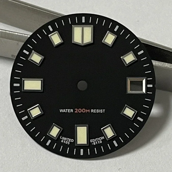 6105 dial is suitable for Seiko NH35A movement diving watch modified C3 luminous trend
