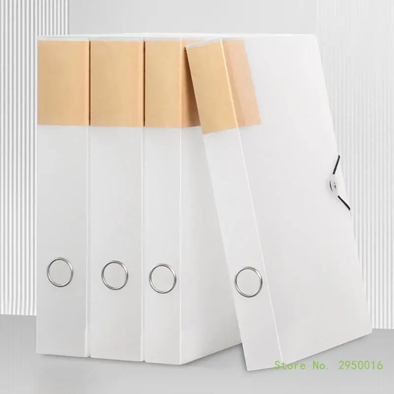 File Folder Organizer Plastic Storage File Box Archives Case Document Storage Box Elastic String Lock for School Office
