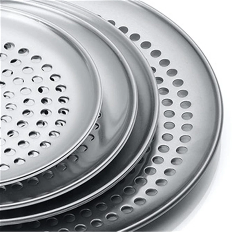 Non-Stick Pizza Pan Bakeware Aluminium alloy Pizza Plate Round Deep Dish Pan Tray Mold Mould Baking Tools