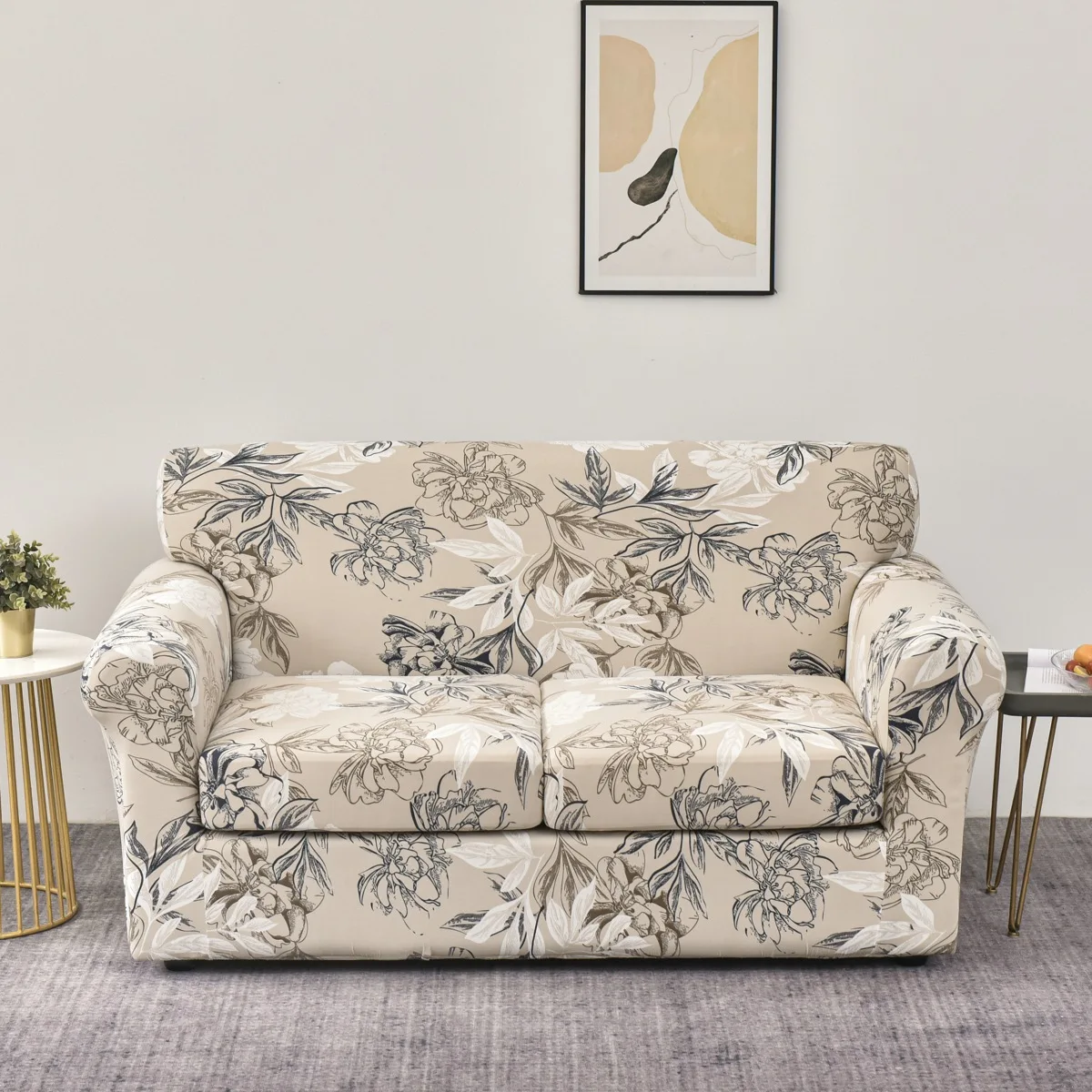 Elastic All Inclusive Sofa Cover Protective Cover Single, Two, Three Seat Cushion Split Sofa Cover Universal For All Seasons 3