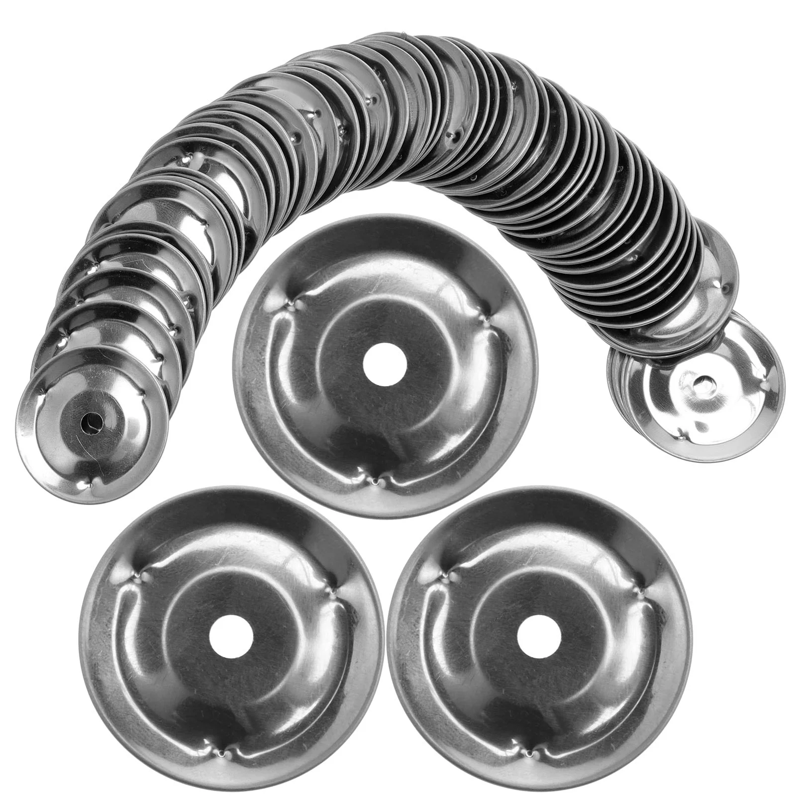 Musical Percussion Instruments Drum Replacement Parts 50 Pcs Percussion Drum Accessories Steel Rings Snare Tambourine 310X310X030CM Stainless