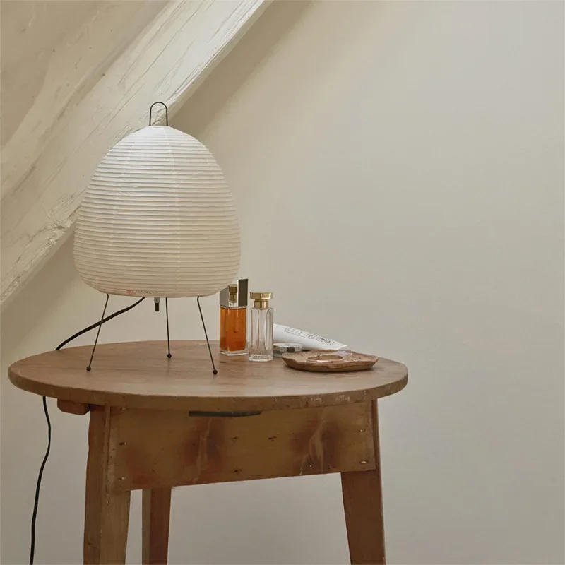 Japanese Style Tripod Desk Lamp Rice Paper Table Lamp Home Decor Lights Creative Living Room Study Bedroom Lamp E27 Home Lights 4