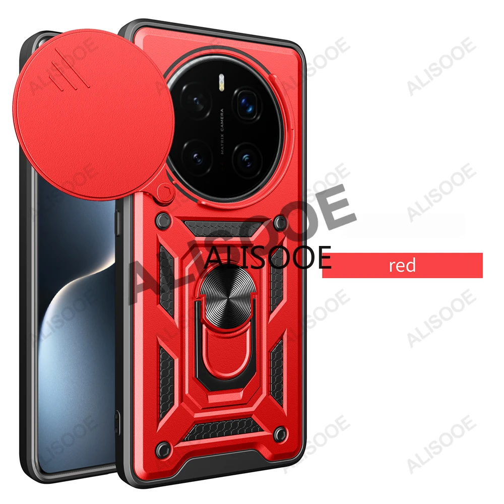 Slide Camera Armor Shockproof Phone Case with Ring Stand Protection
