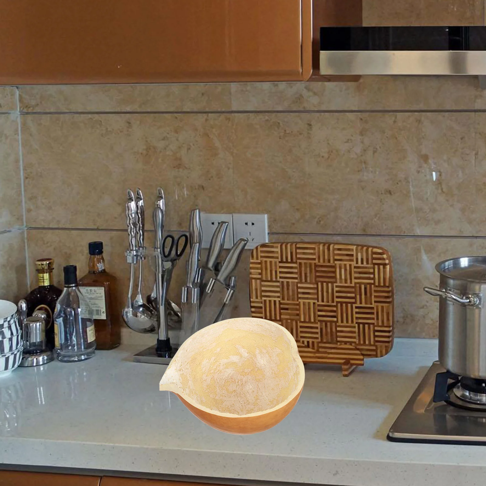 Gourd Rice Spoon MultiFunction Water Scoop Kitchen Supplies Flour Gardening Tool Vegetable Washer Home Decorative Craft