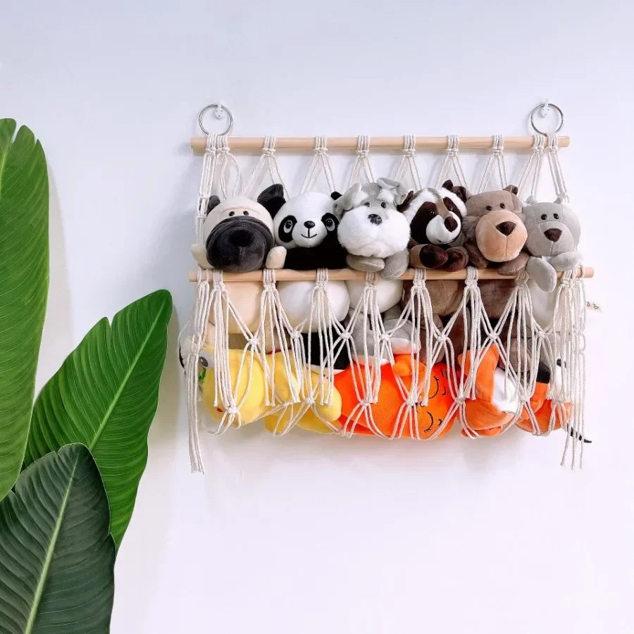 Almacenamiento De Animales De Peluche De Madera, Soporte Extra Grande Para Animales De Peluche, Organizador De Juguetes De Peluche Con Banda Elástica, Almacenamiento De Zoológico De Animales De
