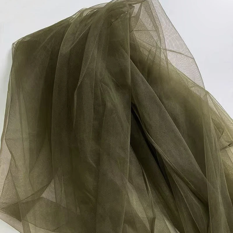 Green Series Soft Tulle Fabric for Elegant Wedding Decorations and Stylish Crafts