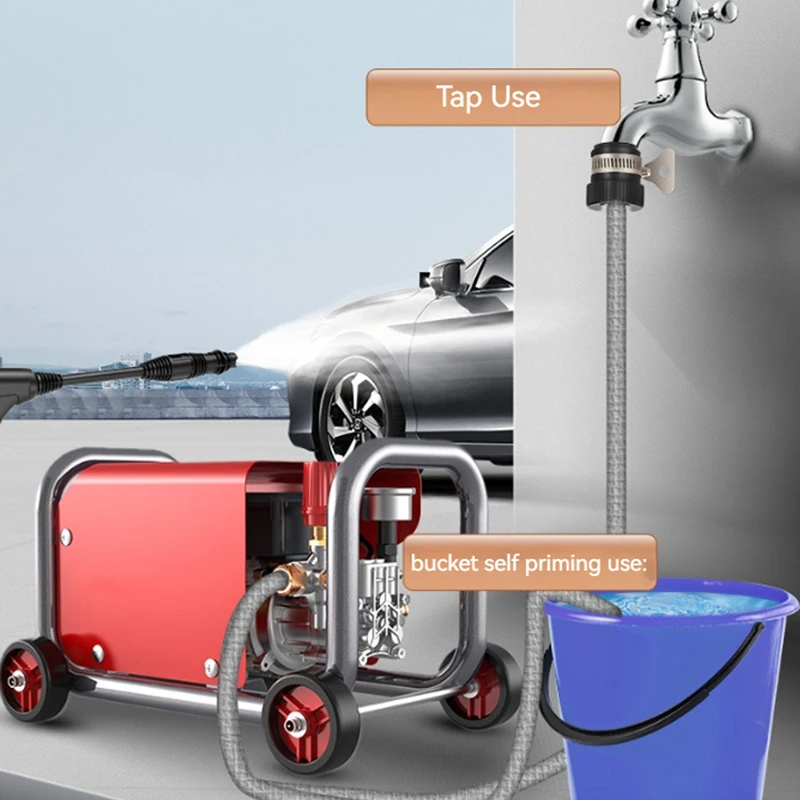 220V High Pressure Clean Machine High-Power Car Washing Machine Home Small Electric Floor Scrubber Automatic Car Wash Pump