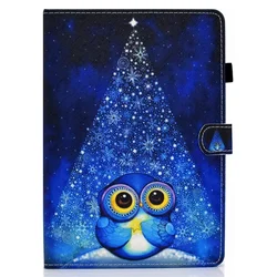 Premium Kids Protective Case for Galaxy Tab A8 2021 - Magnetic Wallet TPU Cover with Fun Print Design, 10.5 Inch (Owl)