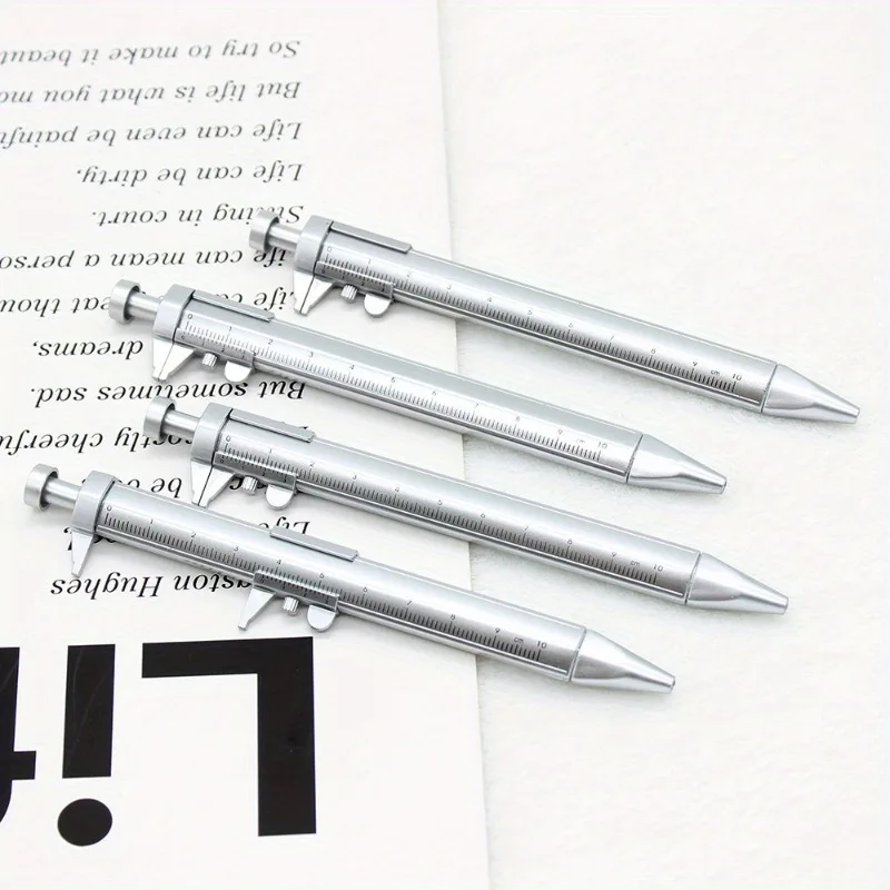 2–50 Stück silberner Messschieber mit Skala, kreatives Büro, Werbegeschenk, Schreibwaren-Werkzeug, Kugelschreiber, Lineal, Schreibinstrument – Detail 1