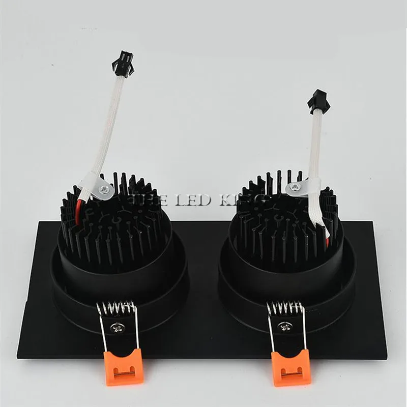 Black Recessed Square Dimmable LED Downlights 9W12W COB LED Ceiling Lamp 85-265V Warm/Cold White Spot Lights Indoor Lighting