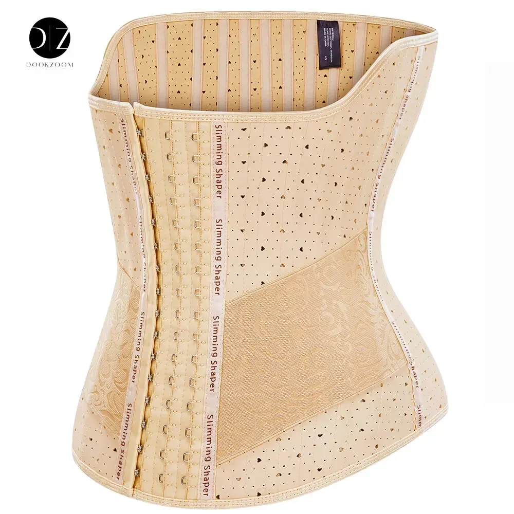 25 Steel Bone Long Torso Latex Waist Trainer Corset Body Shapewear Women faja Girdles High Waisted Cincher Slimming Belly Sheath