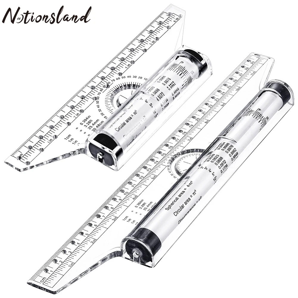 

Plastic Measuring Rolling Ruler Drawing Roller Ruler Multifunctional Drawing Design Ruler for Measuring Drafting