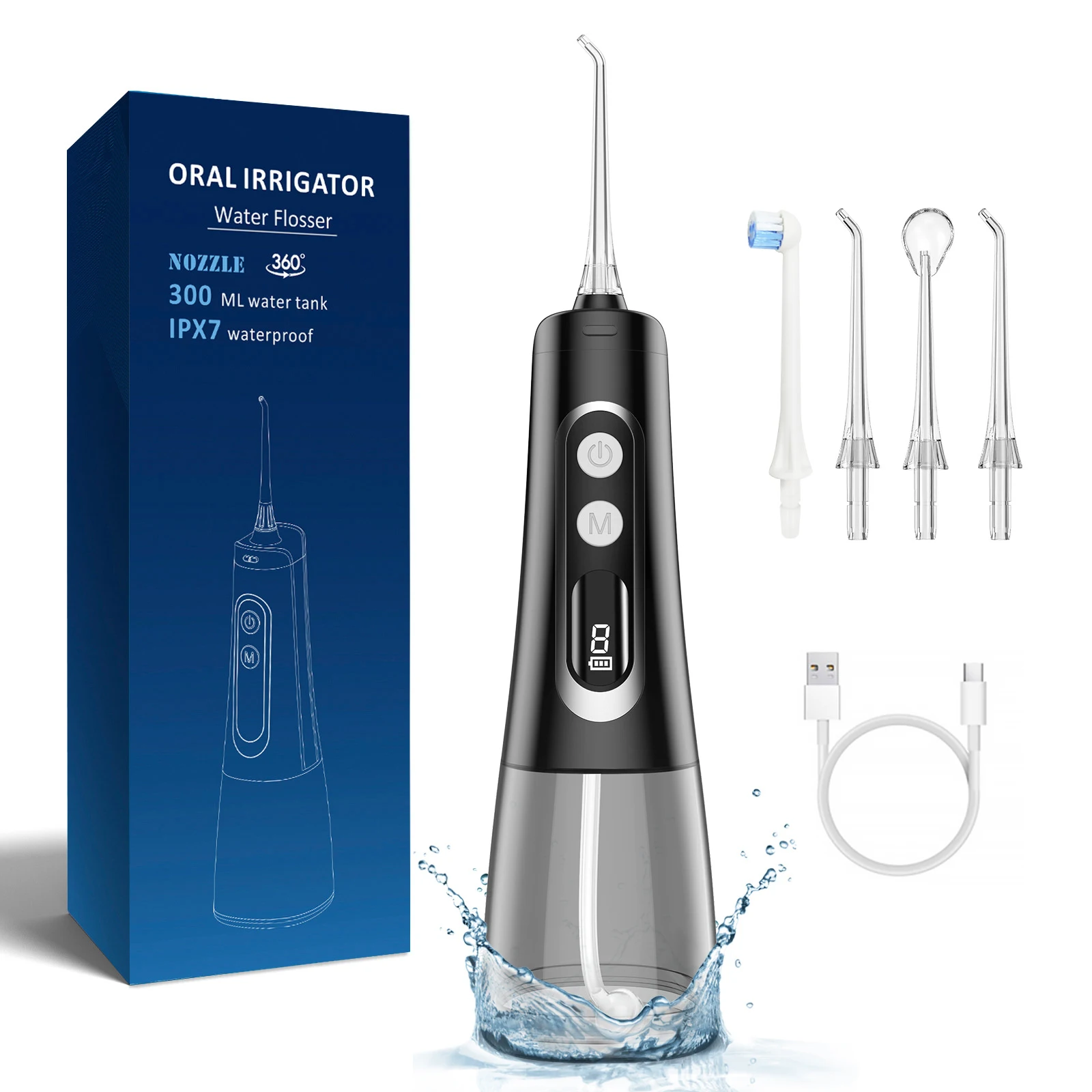 ウォーターフロッサー 電動口腔洗浄器 デンタルウォーターフロッサー 充電式 9モード