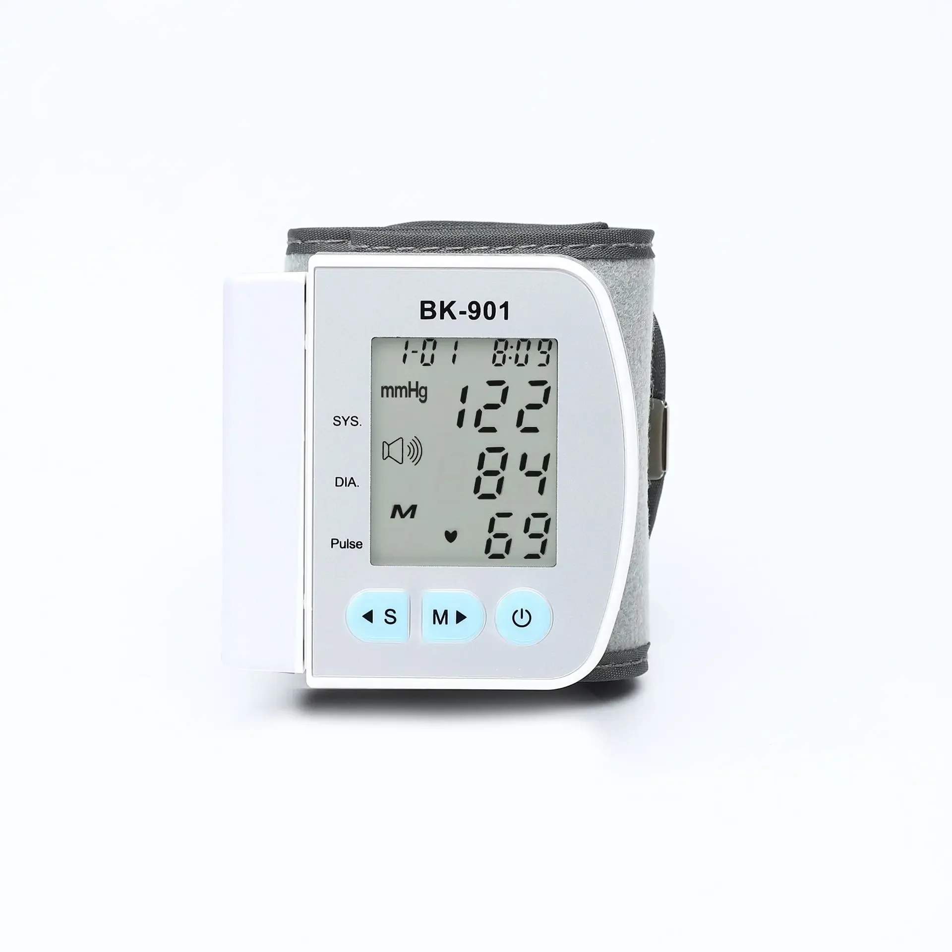 Description Picture 3 of itemSmart LCD Screen English Voice Broadcast Wrist Blood Pressure Monitor Digital Automatic BP Tonometer Heart Rate Sphygmomanometer