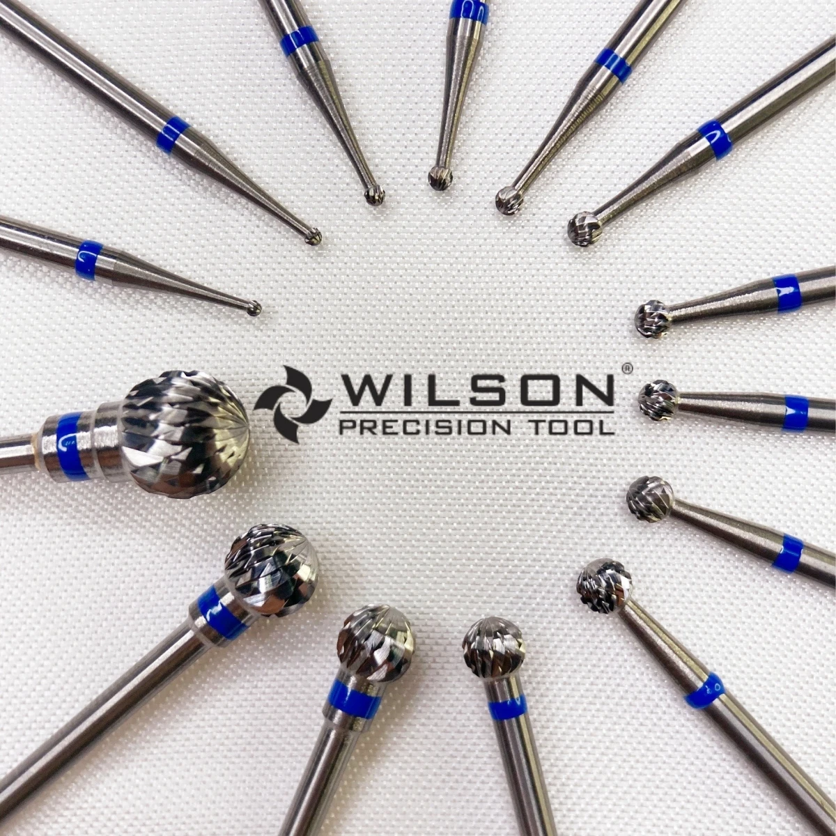 4 Frese Carburo Tungsteno 1/8 - Testa Sfera 5mm Per Intaglio Metalli - Foto 10