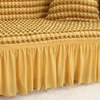 LANMOLIFE 1PC Super Stretch Sofa Cover Living Room Sofa With Skirt Trim Removable Cleaning Furniture Covers For Hotel Offices 5