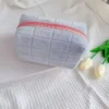 Flannel pillow bag lazy cosmetic bag ins Japanese high-value large-capacity storage stationery box toilet bag 4