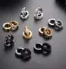 1 Pair/9 Pairs Non-Piercing Earrings Stainless Steel Clip On Hoop Earrings For Men Women Paved CZ Ear Clip Earrings Set 4