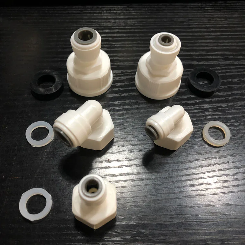 1/4" 3/8" OD Hose Tube 1/4" 1/2" 3/4" 1/8" Plastic Pipe Quick Connectors RO Water Connector Fittings Reverse Osmosis System pipe fitting water pipe fitting hose pipe fitting
