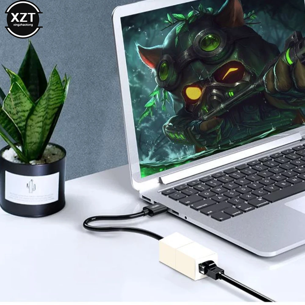 10Pcs RJ11 6P4C Double Ports Female Plug Telephone Connector Line Splitter Extender Plug Adapter