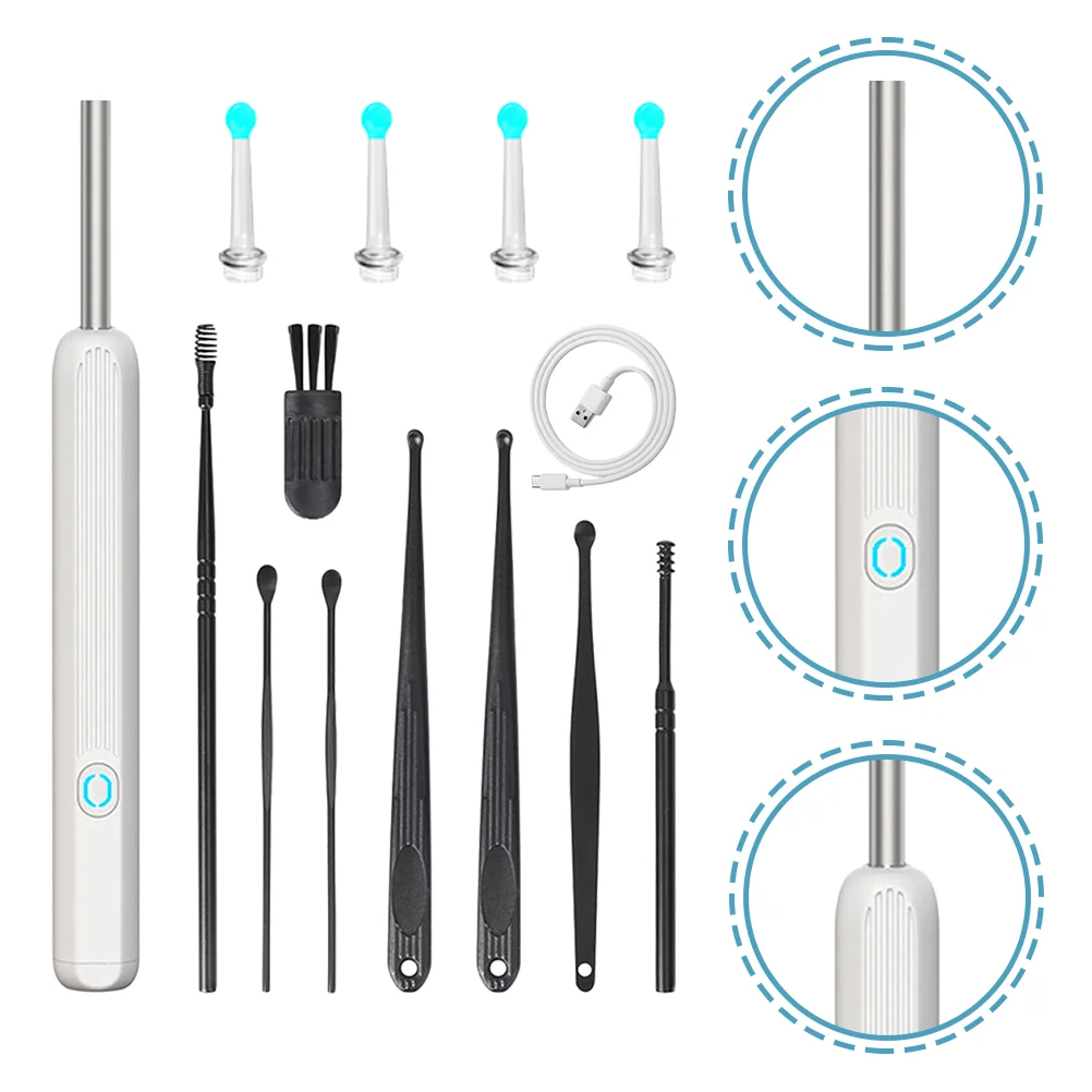 1 Set Ear Cleaning Otoscope Ear Wax Remover Wireless Ear Cleaner With Camera Ear Scoop Camera Otoscope With Earwax Cleaning Tool 6
