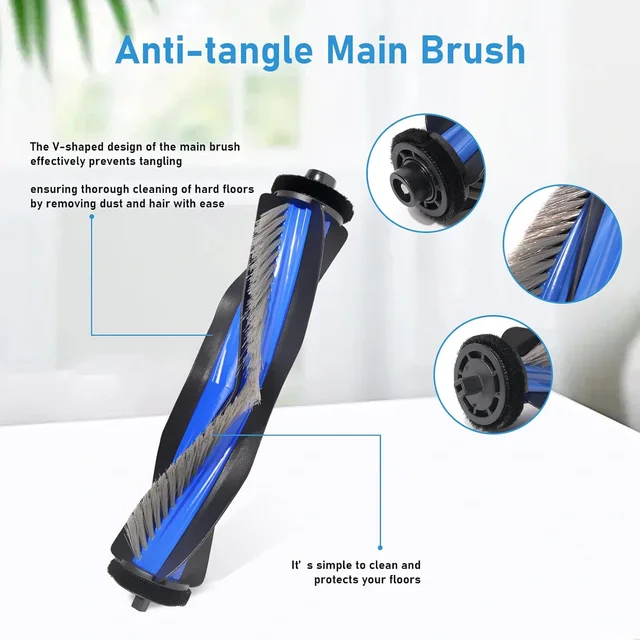 อะไหล่สำหรับหุ่นยนต์ดูดฝุ่น Ecovacs T50 PRO OMNI /T50 AUTO DDX67  แปรงหลัก แปรงข้าง ผ้าถูพื้น ไส้กรอง HEPA ถุงเก็บฝุ่น 4