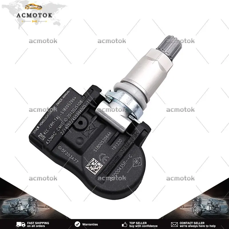 ڵ TPMS Ÿ̾ з ͸ ý ,  ް 󱸳 ÷ ƼƩ 407000435R 407003743R , 433MHz, 4 