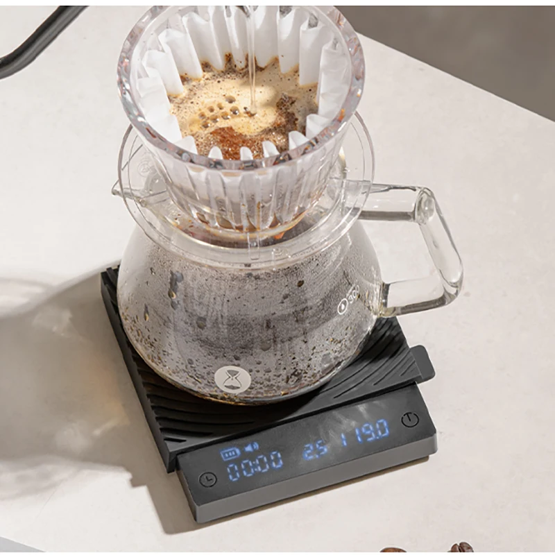 TIMEMORE Black Mirror Mini Pour Over Espresso With Brewing Flow Rate And Heat Insulation Pad Electronic Coffee Scale_voghion.com