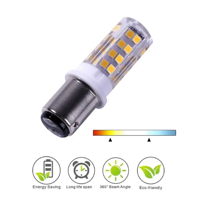 

Ba15d Double Contact Bulb Led Lights SMD2835 220V 51LEDs Super Bright For Sewing Machine Pfaff Singer Privilege Bernina For Home