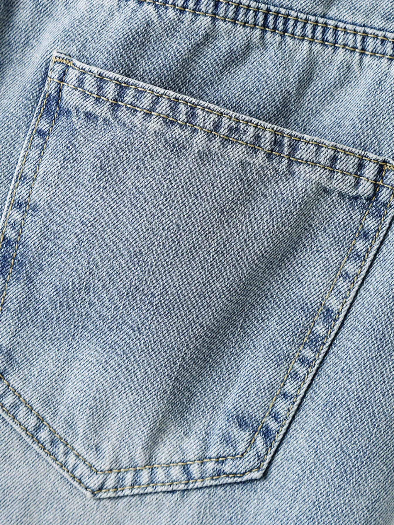 2024 Summer new women's wide-leg jeans fashion simple jeans stretch-free Casual pant with Pockets