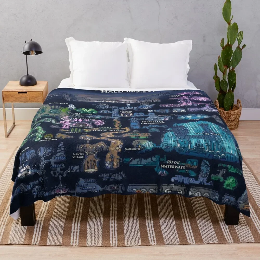 

Map of Hallownest Throw Blanket Bed covers Luxury Thicken Blankets