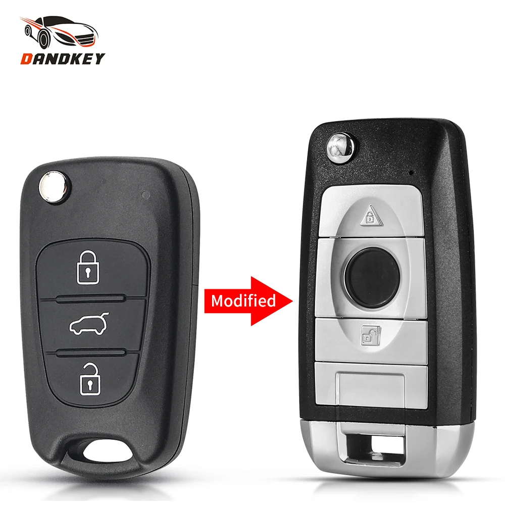 

Dandkey 3BT Flip Folding Key Case For Kia K2 K5 Rio 3 Picanto Ceed Cerato Sportage For Hyundai Flip Folding Remote Key Shell