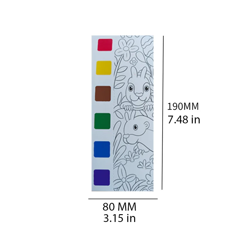 12pages Children's Watercolor Coloring Book,Developmental Toys,Kid's Drawing Toys For Thanksgiving, Easter, Christmas Gifts - Image 2