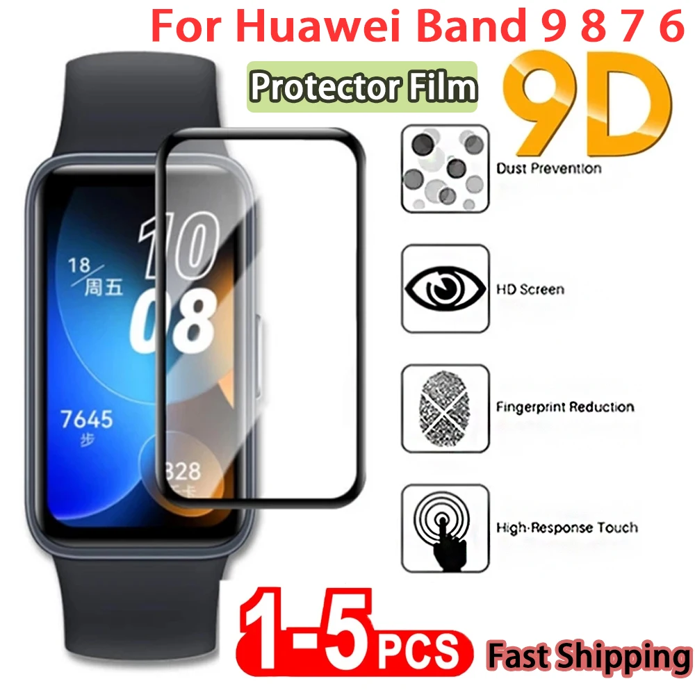 REY Pack 6X Pellicola salvaschermo per Huawei Band 8, qualità Premium
