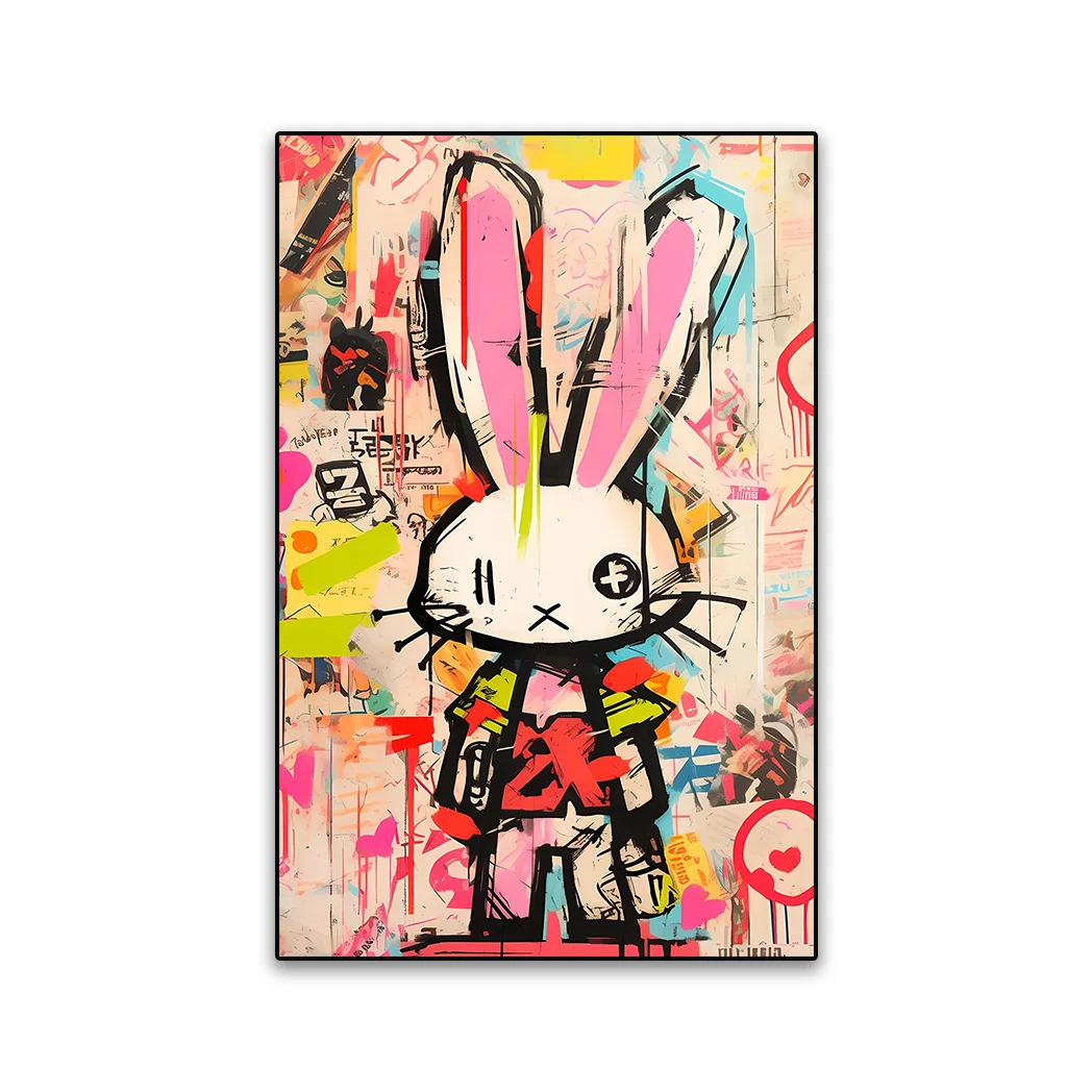 Urban Graffiti Canvas Art - Modern Street Art Style Wall Decor Poster