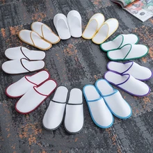 

1Pair Disposable Slippers Hotel Travel Slipper Sanitary Party Home Guest Use Men Women Hotel Beauty 28cm Shoes Indoor Slippers